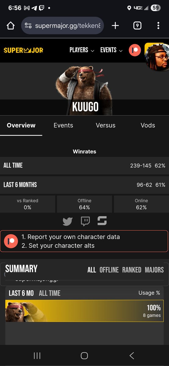 Its crazy to see myself on these stat websites. I just be playing lol