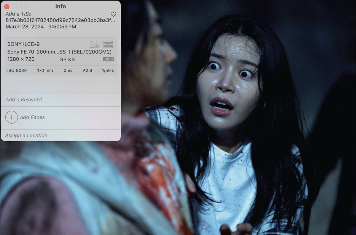 This movie still of The Cursed: Insatiable Desires was shot on 240328, just 4 days after #Solar's last show of Notre Dame de Paris in Seoul. Her schedule before the COLOURS release (240430) was insane, local musical shows, MV shot in Mongolia, album prep, and the movie!!!

#솔라