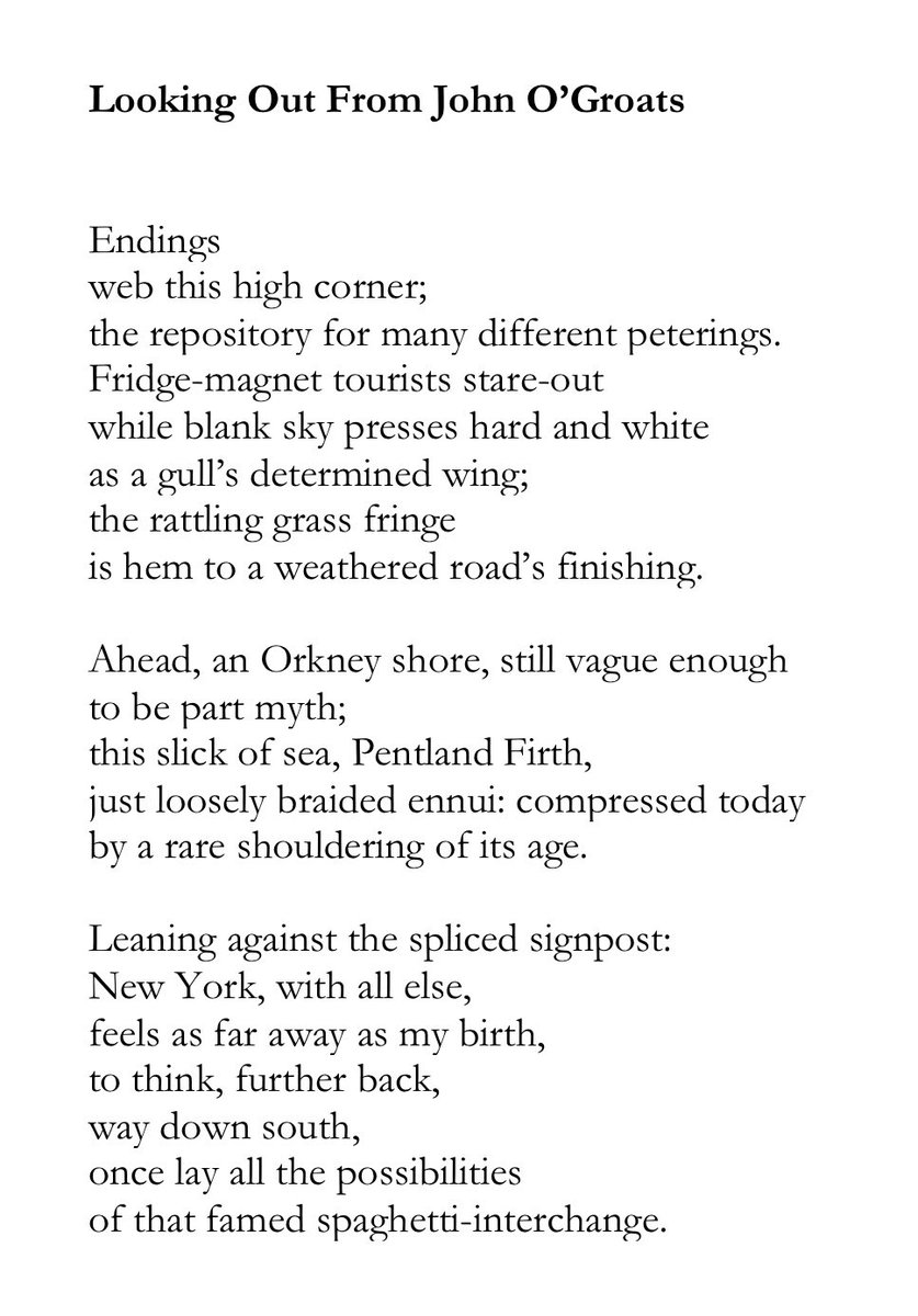 Hullo <a href="/TopTweetTuesday/">TopTweetTuesday</a> and <a href="/MatthewMCSmith/">Matthew M C Smith</a> and thanks for hosting <a href="/PoetBex/">Bex Hainsworth</a> This one, some thoughts overlooking a body of water at the very end of mainland UK. Have a great day all.