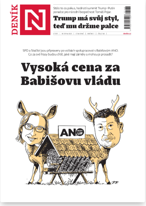 daliborzz's tweet photo. #Enko Vysoká cena za Babišovu vládu
#dnešnítisk #titulka #tisk250819 https://t.co/9ePYL3tN71