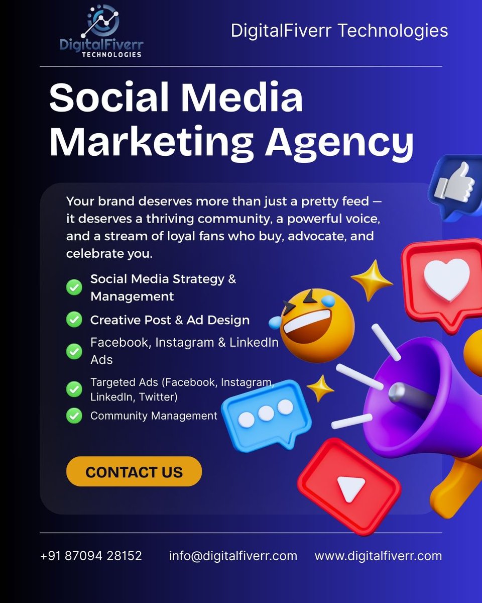 DigitalFiverr2's tweet photo. 📱 Your customers are scrolling—make sure they see YOU!

With DigitalFiverr Technologies, turn likes 👍 into leads 💼 and followers into customers 🚀

Call us: +91 87094 28152

#SocialMediaMarketing #DigitalFiverr #SMM https://t.co/LX2NPxCUgd