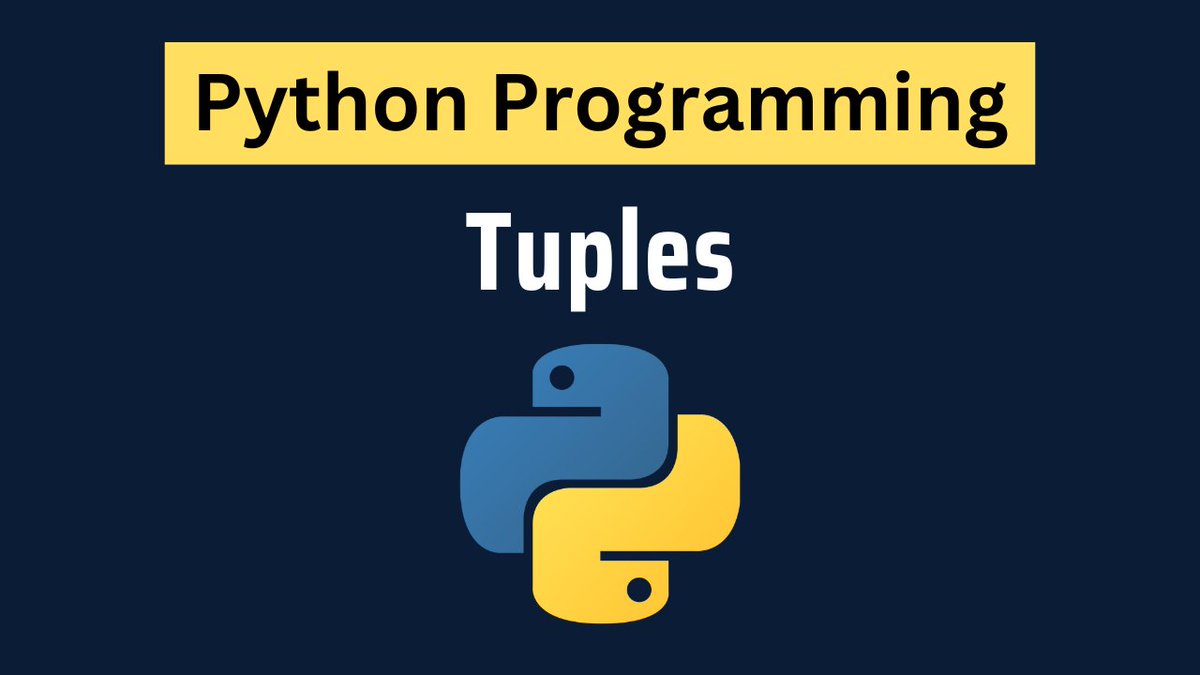 dw_amit's tweet image. Python Tuples with 20+ examples - studyopedia.com/python3/python…

Video Tutorial: youtu.be/cYb_w9pte-Y

#python #pythontutorial #studyopedia #pythonprogramming