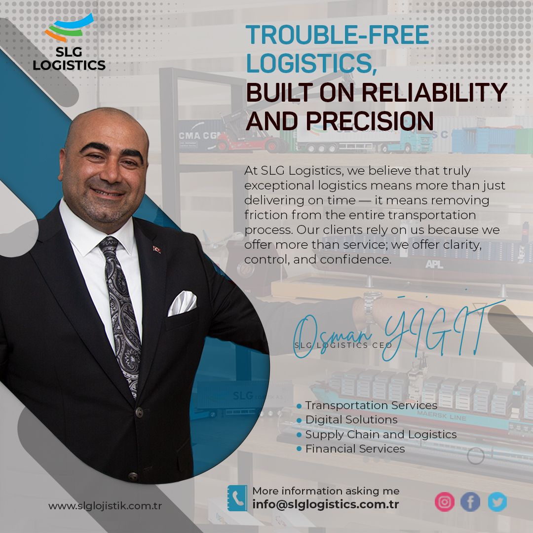 SlgLogistics's tweet photo. Sorunsuz Lojistik, Güven ve Hassasiyet Üzerine Kuruludur
-
Trouble-Free Logistics, Built on Reliability and Precision
.
#TrustedPartner #LogisticsInnovation #CEOGörüşleri #CEOInsights #OsmanYiğit #SLG
.
https://t.co/hKHCP94VcU / info@slglojistik.com.tr https://t.co/XXwCgba8jC