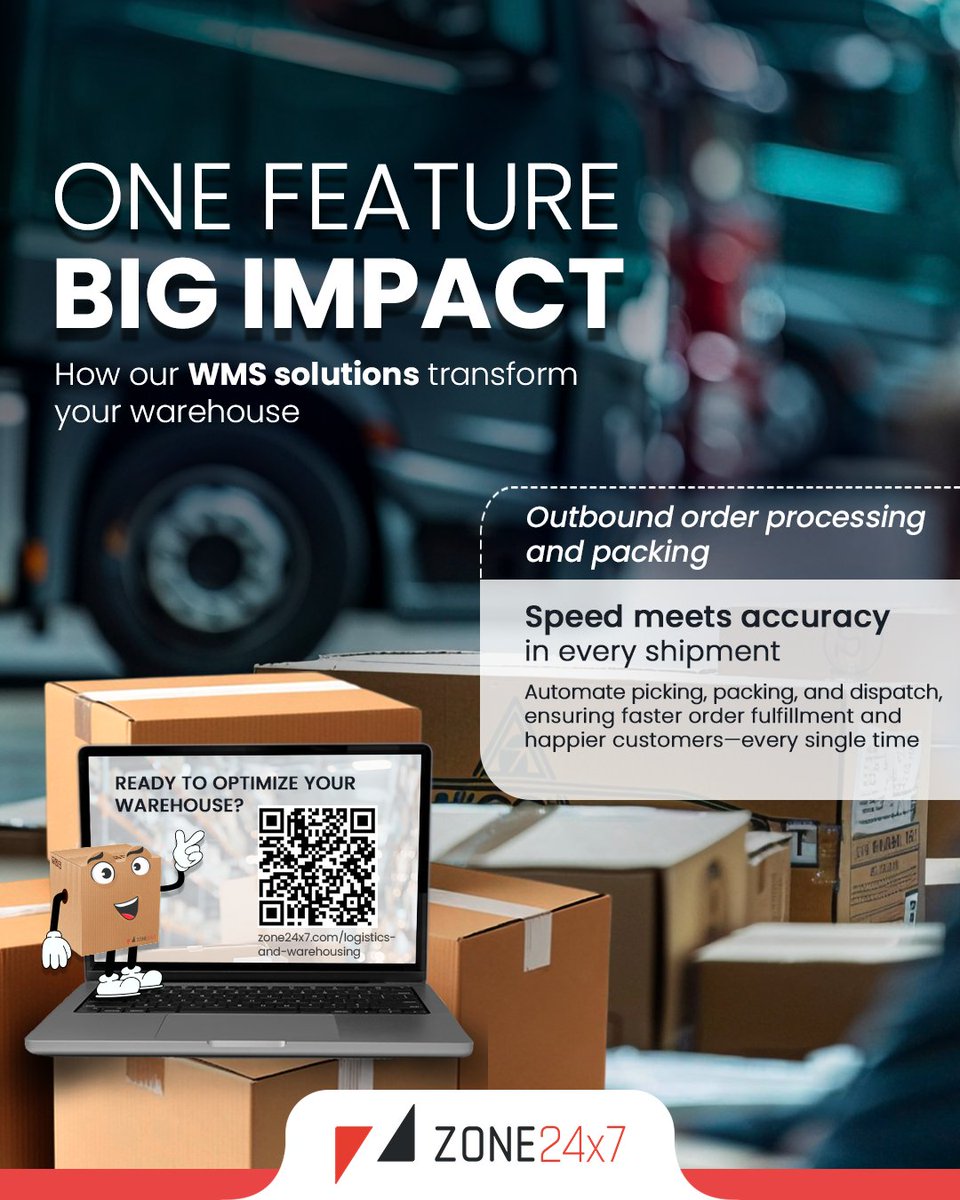 Slow picking and packing can cost you customers.

#Zone24x7’s #WMS solutions seamlessly integrate with your existing systems to make every order count.

✅ Faster fulfillment
✅ Error-free packing
✅ Happier customers

Let’s build your smart warehouse today. Talk to our experts.