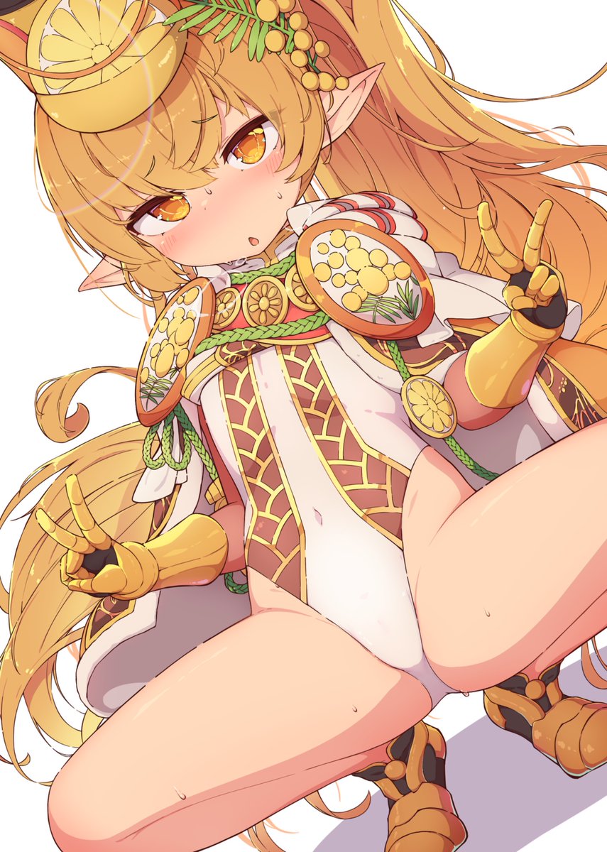 Tsujill_00's tweet photo. 前描いたミモザちゃん、めちゃくちゃ簡単にタイツ無し差分にできることに気付いたので一応置いときます。 https://t.co/K4oCXeixbm