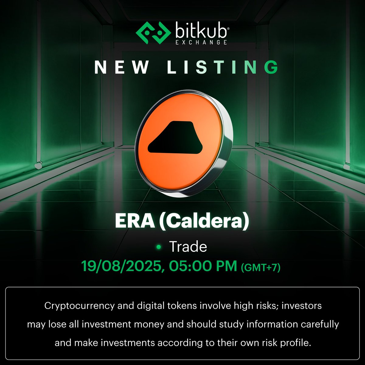 New Listing: ERA . @Calderaxyz $ERA is now available on Bitkub! . Check the  current prices of ERA at: https://t.co/A7OsTN58mE . Cryptocurrency and  digital tokens involve high risks; investors may lose all
