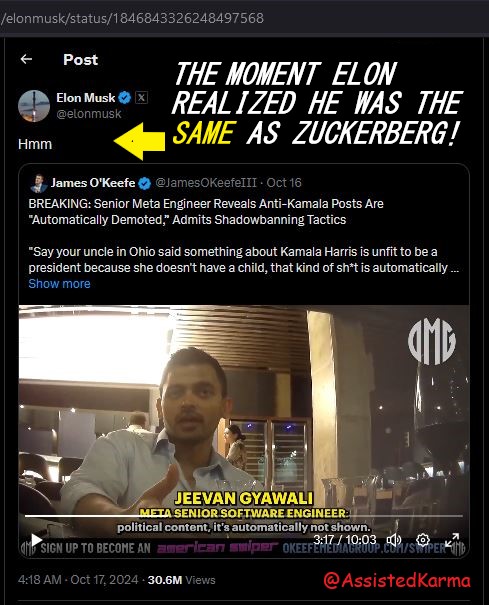 AssistedKarma's tweet image. Please link or otherwise share screenshots of what uncle Elon&apos;s going to #memoryhole and blame on #Section230-

and our @weaponization government &apos;constitutional republic protections&apos; will say our &apos;rights&apos; to free speech weren&apos;t infringed, because a corporation did the censoring.