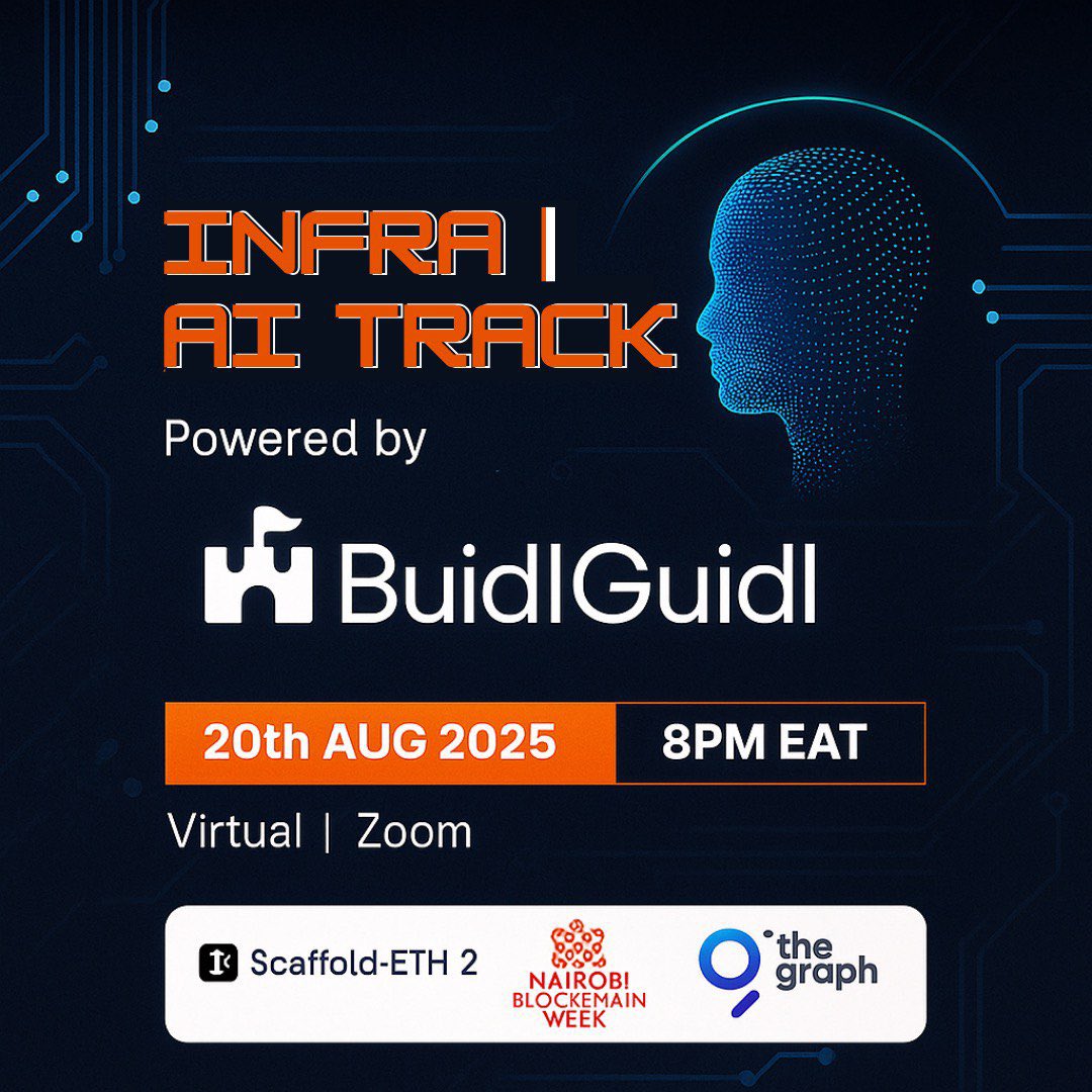 NairobiBlockchainWeek ๐Pop-up City ๐ (@nbw_officially) on Twitter photo ๐จ INFRA TRACK KICKS-OFF THIS WEEK ๐จ
CALLING ALL SOLIDITY DEVELOPERS
๐ Register here: lu.ma/yjzecwnk
Join us here: chat.whatsapp.com/LRfFY8yfwm16MKโฆ
Tomorrow we kick off the Infra Track with <a href="/buidlguidl/">BuidlGuidl.eth</a>
BuidlGuidl is educating Ethereum developers, creating state-of-the-art ๐จ INFRA TRACK KICKS-OFF THIS WEEK ๐จ
CALLING ALL SOLIDITY DEVELOPERS
๐ Register here: lu.ma/yjzecwnk
Join us here: chat.whatsapp.com/LRfFY8yfwm16MKโฆ
Tomorrow we kick off the Infra Track with <a href="/buidlguidl/">BuidlGuidl.eth</a>
BuidlGuidl is educating Ethereum developers, creating state-of-the-art