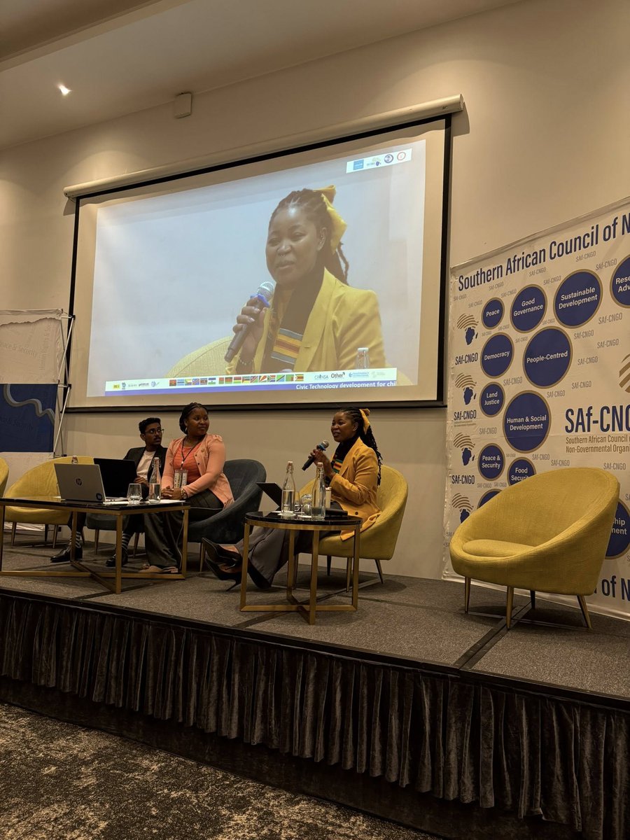 GenderLinks's tweet photo. @WOSSOGL Fellow Sakhile Dlamini from the Kingdom of Eswatini joined the panel on “Civic Technology Development for Children and Young People – Youth Employment for Shared Prosperity” at the #SADC Civil Society Forum.
#SAfCNGO #CSF2025 #WOSSOSADC #TheSADCWeWant #Pushforward https://t.co/LF0l6oreFZ