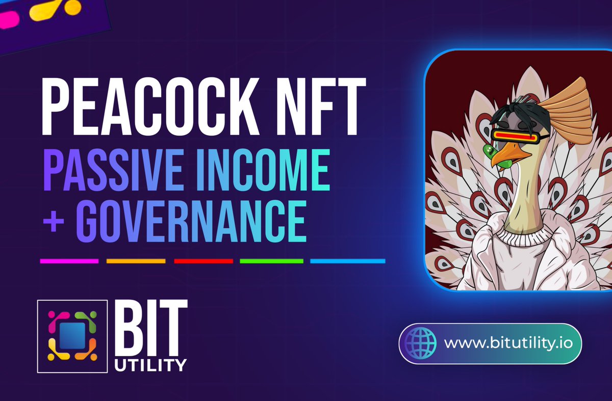 Why just collect an NFT when you can earn with it? 

Peacock NFT holders stake and earn rewards, vote on platform upgrades, and get airdrops from partners projects. 

This is utility. This is ownership. This is what NFTs should’ve been.

🟢 Limited to 4,900 NFTs only.

💠 Join