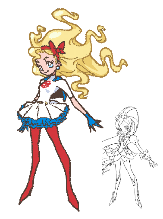 kawoshiki's tweet photo. Did a slight revision of this Supergirl. I used Umakoshi's work on Heartcatch Precure! as a base https://t.co/pdxVP3Cmio