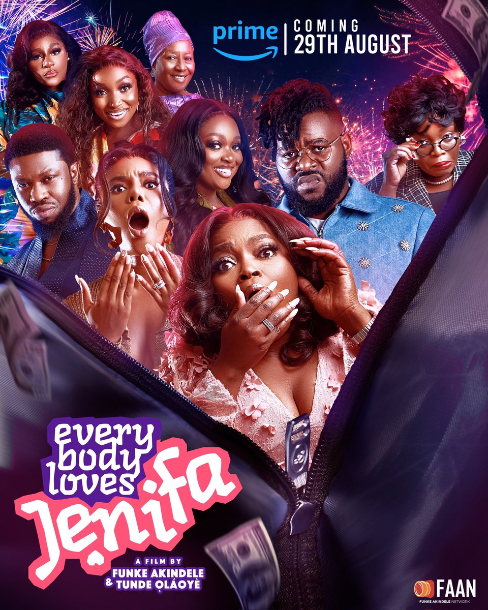 Spill the ☕️

“Everybody Loves Jenifa,” a film owned by Funke Akindele, is coming to Prime Video on August 29th! 🎬