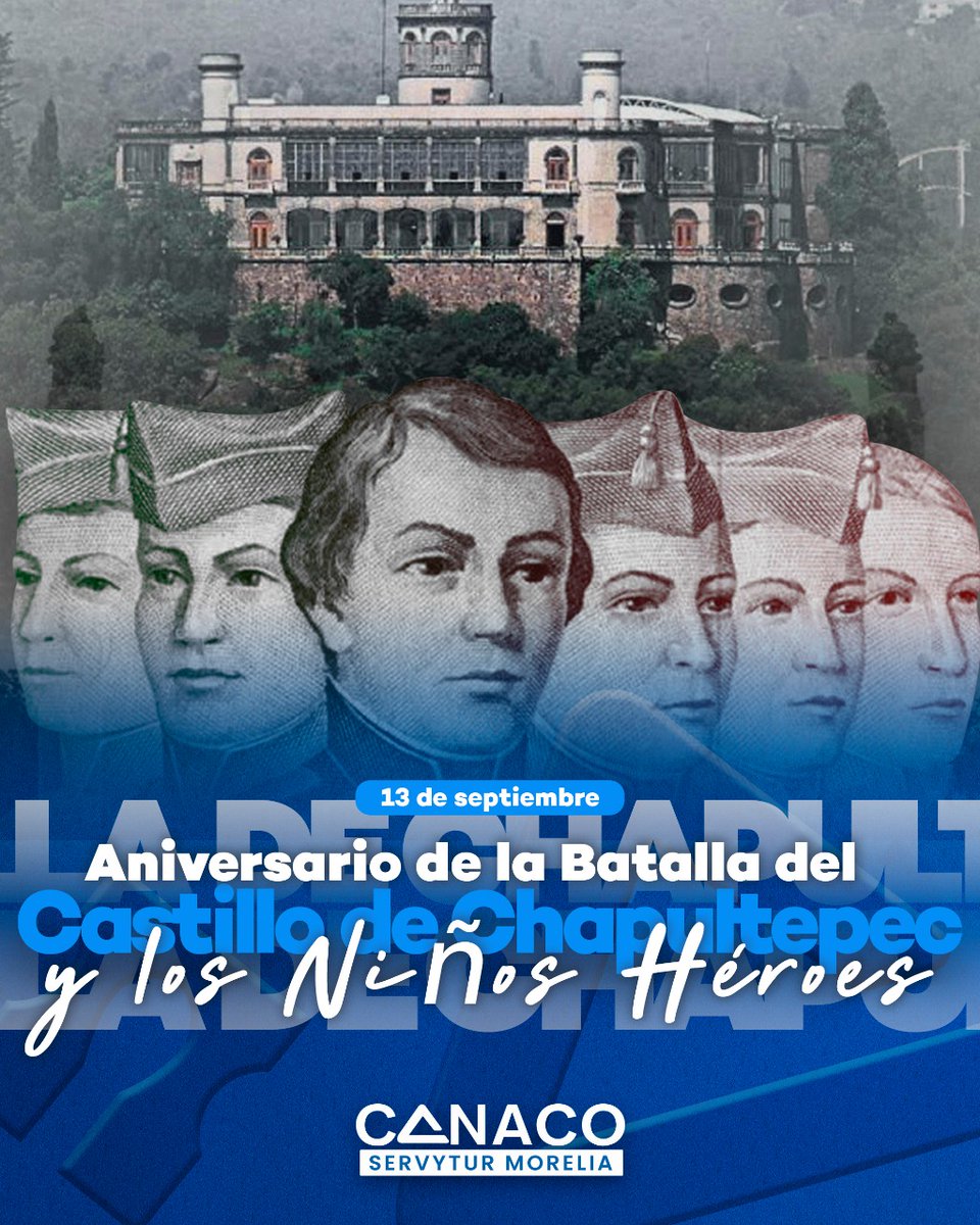 🇲🇽🗡️ Hoy recordamos el valor y la entrega de quienes defendieron nuestra patria en la Batalla de Chapultepec, el 13 de septiembre de 1847.
Su ejemplo de amor a México ❤️ nos inspira a trabajar con compromiso por el bienestar y el futuro de nuestra nación 🌟.

#NiñosHéroes