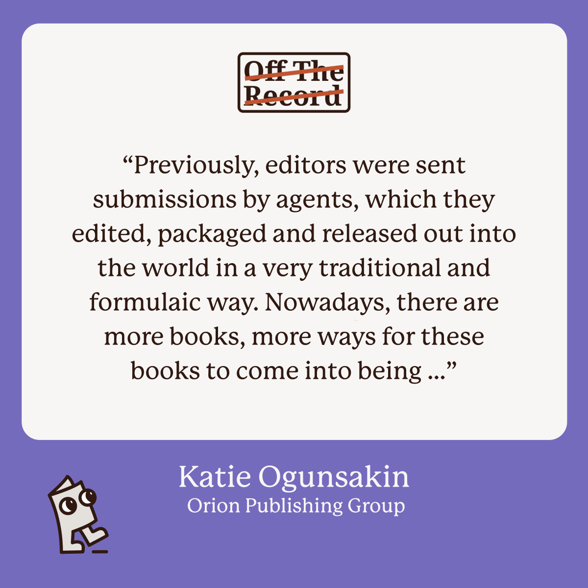 Editors aren’t just editing anymore. Authors aren’t just writing books.

In our latest Q&amp;A, <a href="/katieogunsakin/">flamin nora</a> breaks down what’s changing in modern publishing.

🧠 Download the full interview: libraro.link/3w5

#TheIndustryInsider #WritingCommunity #BookTwitter
