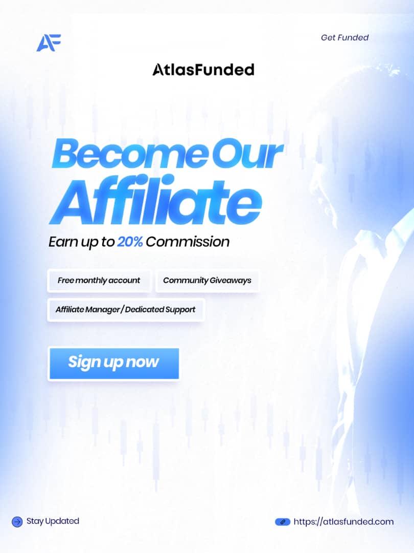 Got influence? Turn it into income. 🔥

Join the Atlas Funded Affiliate Program and start earning up to 20% commission, just for spreading the word!💥

This is your chance to monetize your influence.💪

Check out our Affiliate Programme: atlasfunded.com/partners