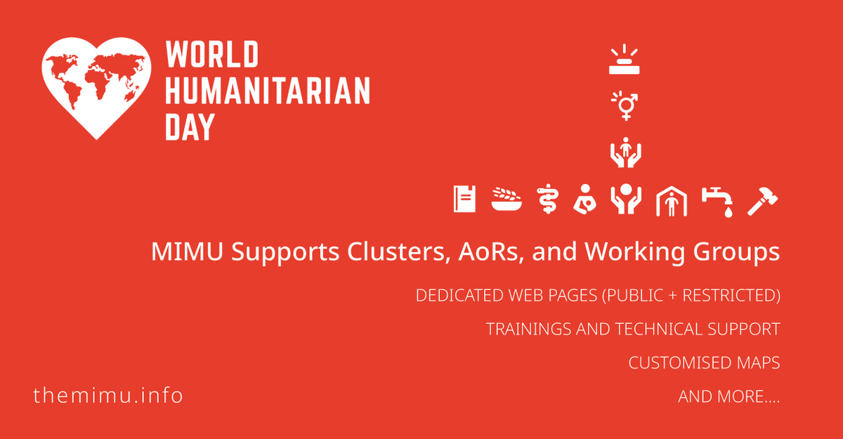 the_MIMU's tweet photo. MIMU supports humanitarians in Myanmar with secure, dedicated Cluster/AoR pages, embedded dashboards, mapping services, and trainings. #WHD2025 #ActForHumanity 
Learn more https://t.co/esxyvsVeCR https://t.co/8HLJZ7zVNr