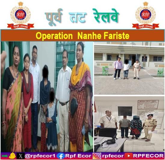 rpfecor1's tweet photo. @RPF_INDIA 
#EveryChildMatter
"Beginning of a new chapter! RPF/East Coast Railway saves “04 minor girls &amp; 01 minor boy” across East Coast Railway and ensures their well-being on 18th August 2025.
#OperationNanheFarishte https://t.co/jATzdinRmq