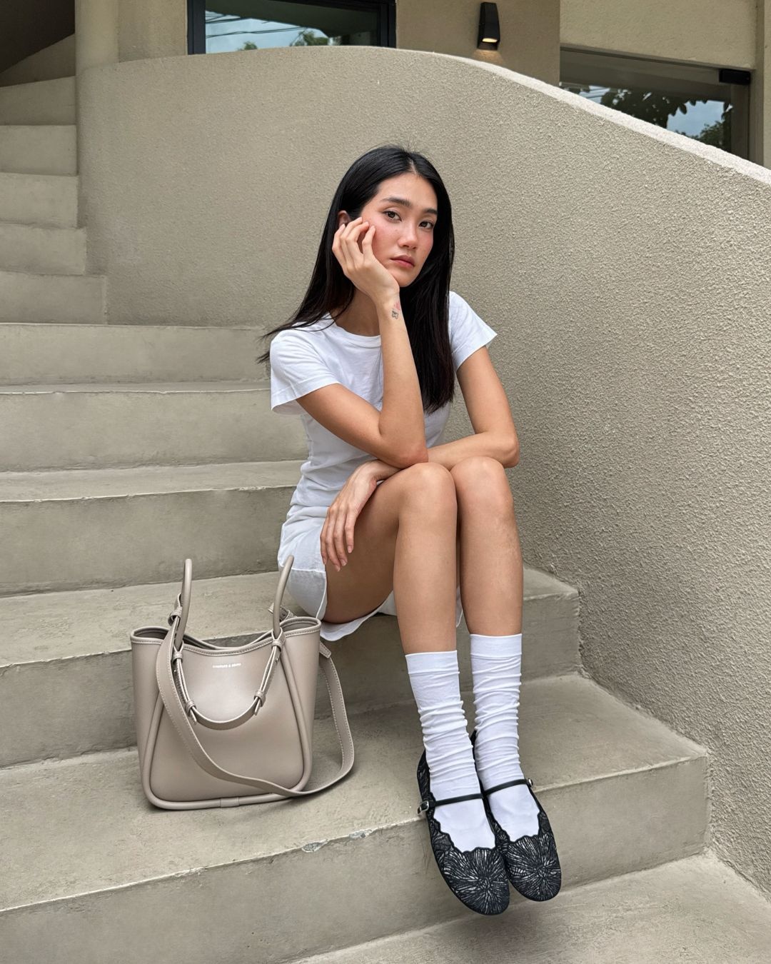✿プロフ読んでほしいです✿27.28発送　Charles&Keith トートバッグ(レディース) | CHARLES & KEITH (チャールズアンド