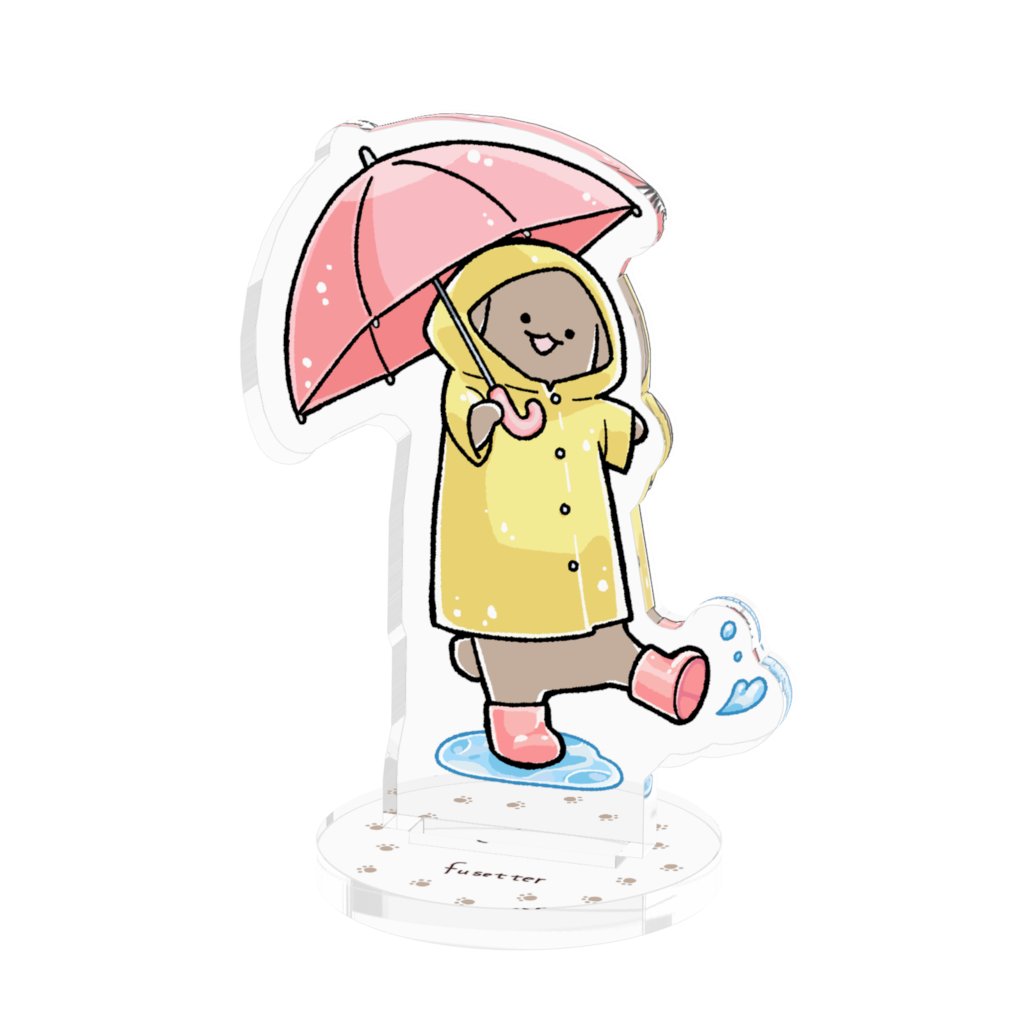 「ふせったーのグッズについておしらせです。花火大会、あめふりのアクスタ販売は8/3」|伏せ太＠ふせったーのイラスト