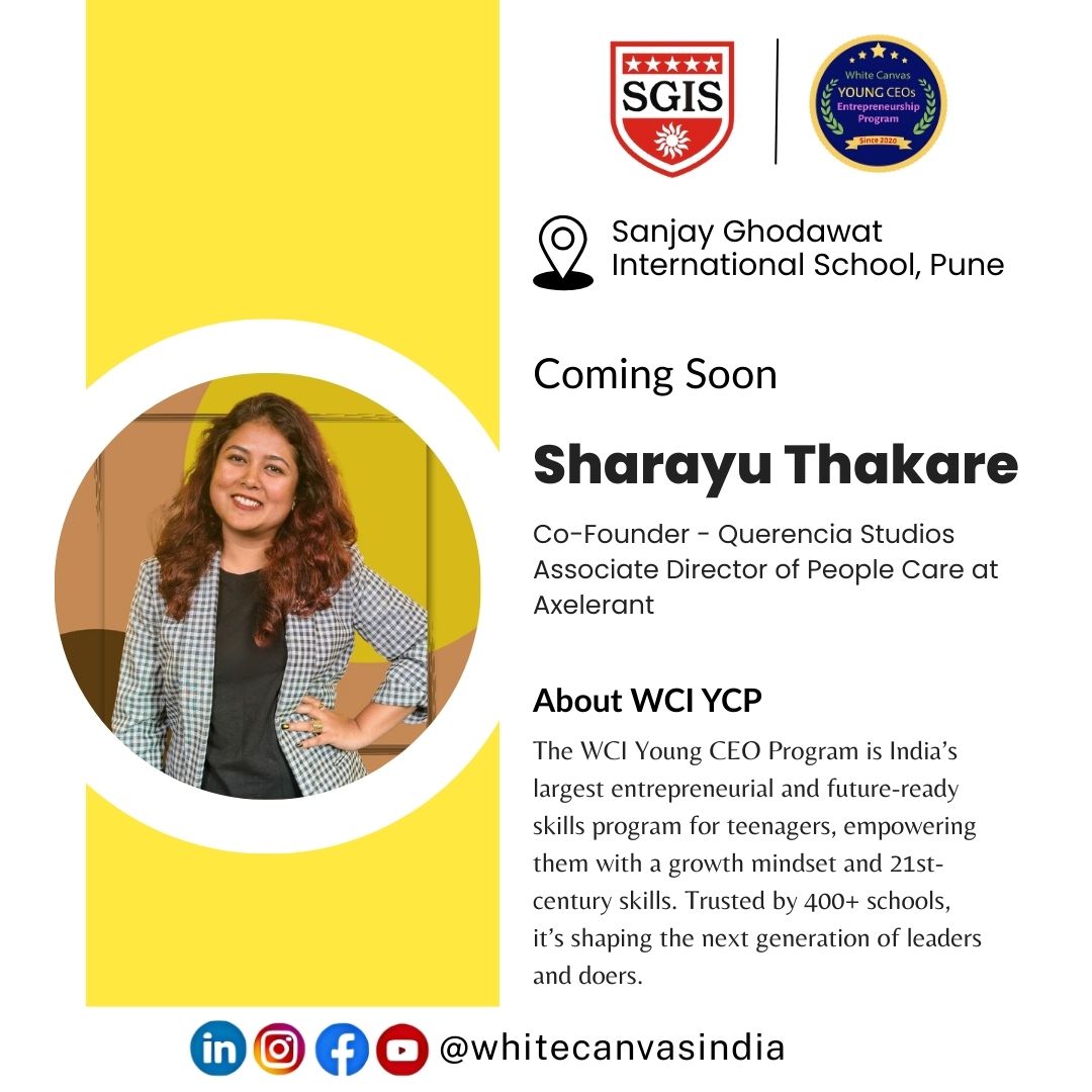 sgispune's tweet photo. @WhiteCanvasInd  – Young CEO Program x SGIS Pune! 
We are excited to welcome industry experts, trainers, and entrepreneurs to SGIS Pune for the Young CEO Program! 🌟

#YoungCEO #Entrepreneurship #FutureLeaders #Leadership #LifeSkills #MarketingSkills #SocialSkills  #SGISPune https://t.co/eZPkoPXEH8