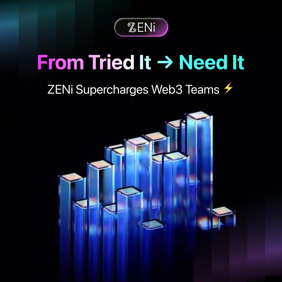 ZENi_io's tweet image. From “just tried it” to “can’t work without it” — ZENi is redefining how Web3 teams operate ⚡🤖

When an AI tool shifts from optional ➡️ essential, it means deep integration into real workflows 🔗

🎨 A top NFT project boosted daily community engagement by +320% with Social AI…