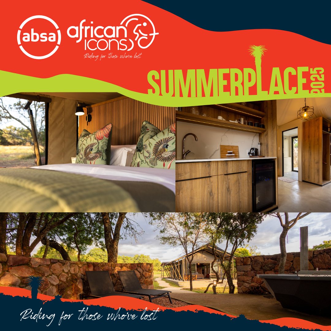 African Icons (@africaniconsinv) on Twitter photo For solo riders joining Absa African Icons 2025, the Hideout accommodation at Summerplace offers a one-of-a-kind escape.
These luxury glamping tents feature king-size beds, en suite bathrooms, indoor/outdoor showers and a kitchenette. 
Register Now: africanicons.org.za/summerplace-20… For solo riders joining Absa African Icons 2025, the Hideout accommodation at Summerplace offers a one-of-a-kind escape.
These luxury glamping tents feature king-size beds, en suite bathrooms, indoor/outdoor showers and a kitchenette. 
Register Now: africanicons.org.za/summerplace-20…
