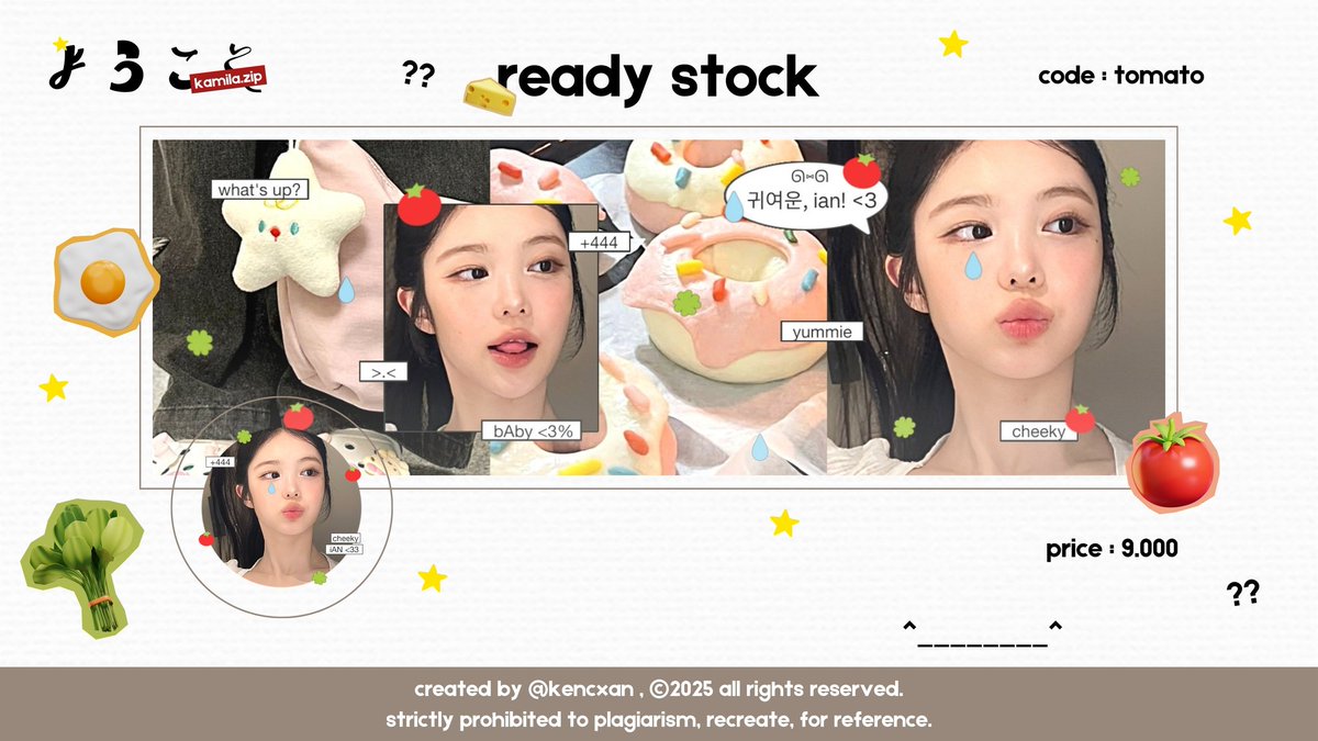 kencxan's tweet image. help retweet? ありがとう! 🍥 — #zonauang

hallo teman - timun, aku ready layout ian h2h yang bisa di jemput sekarang! free retext ia, available by req 😳🧺