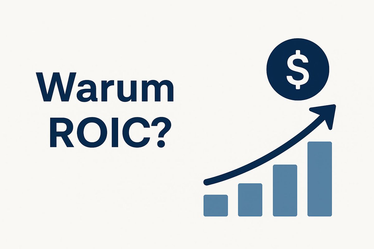 Viele Anleger schauen nur aufs KGV.

Aber wenn du wirklich großartige Aktien finden willst, kommst du an einer Kennzahl nicht vorbei: ROIC.
Return on Invested Capital.

Warum die Zahl so wichtig ist und wie man sie berechnet. Ein Thread.🧵