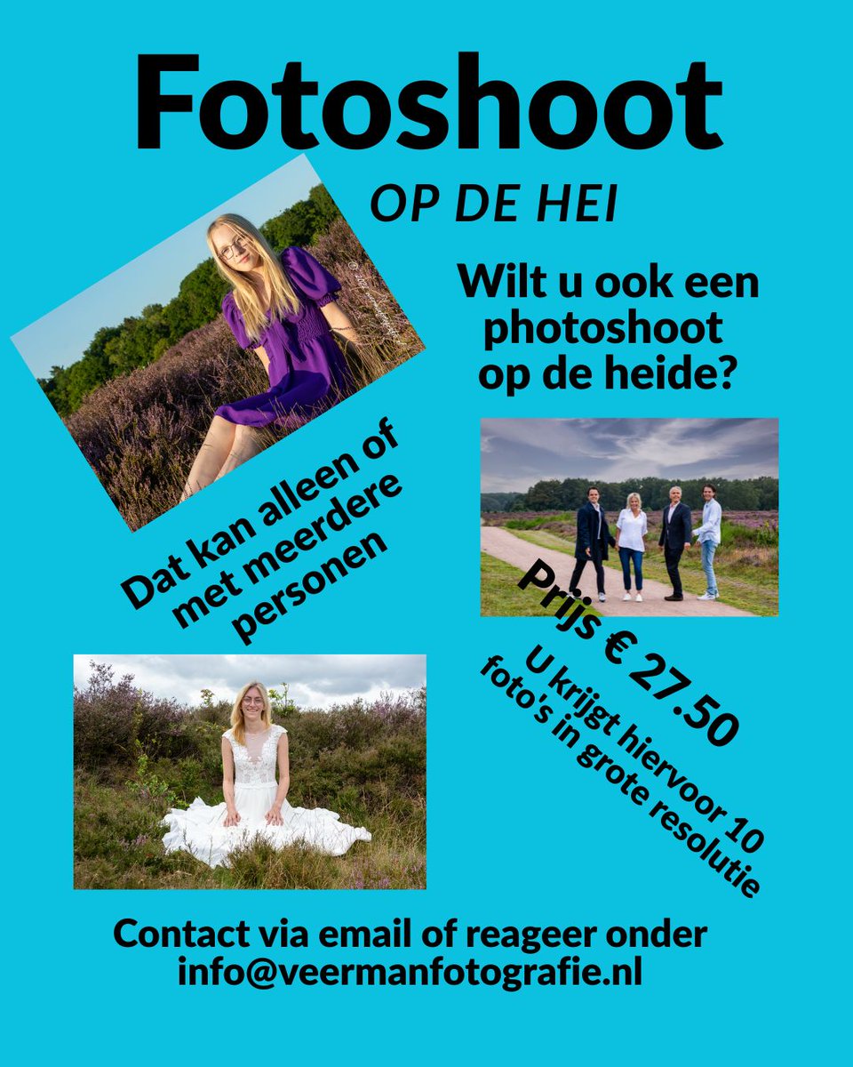 Voor een fotoshoot op de Gooische heide moet u bij Peter Veerman Fotografie zijn.