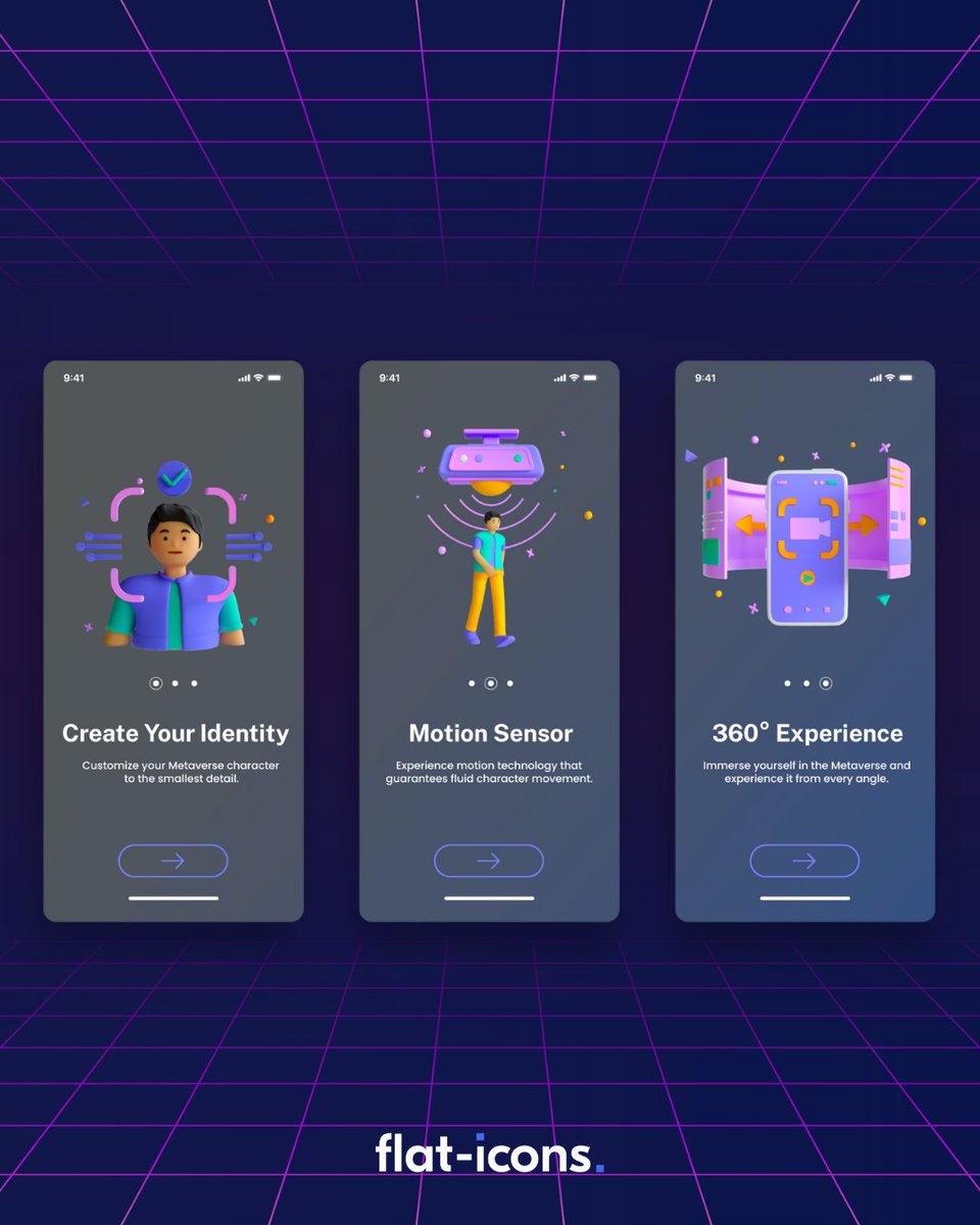 flat1cons's tweet image. ✨🪐 Step into the #Metaverse in 3D! 🎮🌌
Our 3D Metaverse Icon Set Vol.1 is packed with futuristic, playful, and vibrant vibes 💜🚀 Perfect for your next project, design, or creative adventure ✨💻

💾 Download now 👉 flat-icons.com 🎉💜

#3DIcons #MetaverseDesign