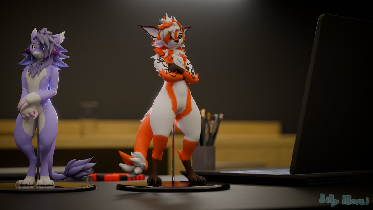 And they were mini figures all along x3
Inspiration from <a href="/cervidragon/">Luna  🏳️‍⚧️</a>. Thank youuu

#furry #blender #3dart #3dartwork #nardoragon #wickerbeast