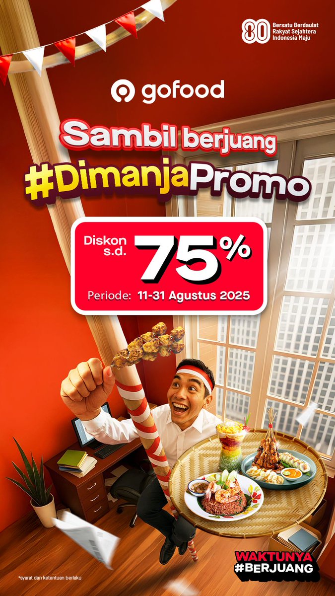 Date hemat, burger GoFood Flash Sale 75% lagi!! 😍