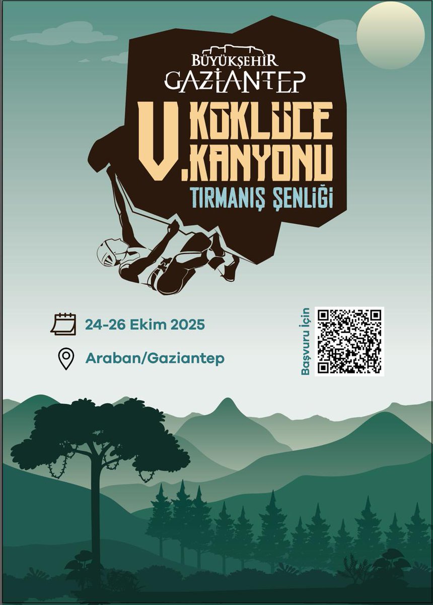 GbbGenclikSpor's tweet photo. 5. Köklüce Kanyonu Tırmanış Şenliği başlıyor! 🧗‍♀️ 

Adrenalin, doğa ve tırmanış tutkusu bu yıl da Köklüce Kanyonu’nda buluşuyor! 📣 https://t.co/3tPjW0s4kU