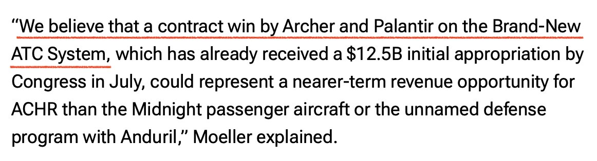 $ACHR It's not even a rumor anymore, Canaccord analyst is talking about it 👀
➡️ARCHER and PALANTIR develop software solutions for modernizing the Air Traffic Control system ❤️‍🔥
<a href="/ArcherAviation/">Archer</a> 🇺🇸
tipranks.com/news/scoop-up-…