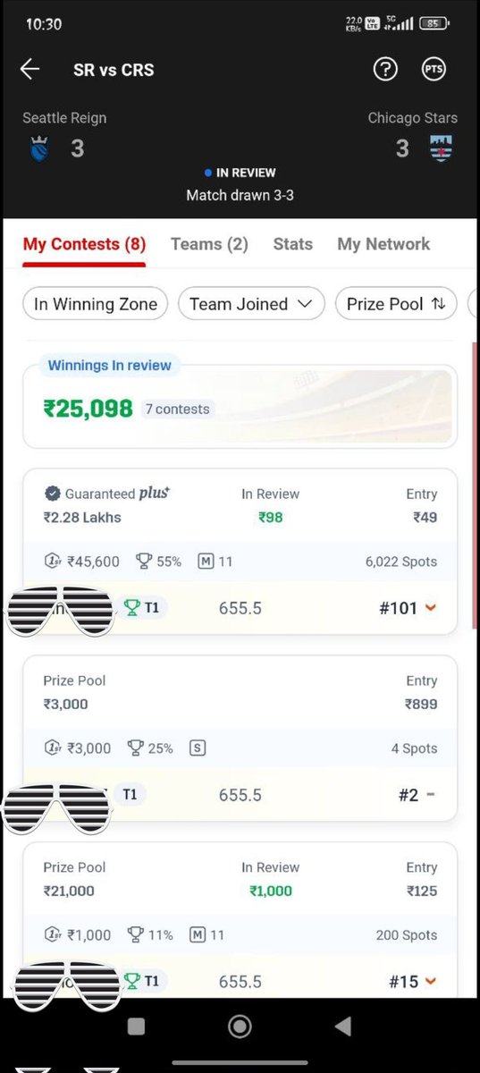 Missed Grand Leagues  With Members 
Clearing Small Leagues With Members 
Want To Play With My Team?
Join My Channel 
t.me/nikhil619dream

#dream11 
(No WhatsApp Prime All Are Fraud)