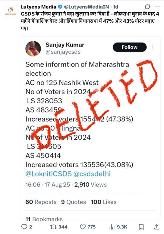 हर्ष वर्धन त्रिपाठी 🇮🇳Harsh Vardhan Tripathi (@mediaharshvt) on Twitter photo अभी भी आपको समझ नहीं आ रहा है कि, राहुल गांधी शपथ पत्र देकर आरोप क्यों नहीं लगा रहे हैं। <a href="/sanjaycsds/">Sanjay Kumar</a> के ही आँकड़े राहुल कांग्रेस प्रमाण के तौर पर बता रही थी। पीपीटी से प्रभावित लोग अब क्या करेंगे? अभी भी आपको समझ नहीं आ रहा है कि, राहुल गांधी शपथ पत्र देकर आरोप क्यों नहीं लगा रहे हैं। <a href="/sanjaycsds/">Sanjay Kumar</a> के ही आँकड़े राहुल कांग्रेस प्रमाण के तौर पर बता रही थी। पीपीटी से प्रभावित लोग अब क्या करेंगे?