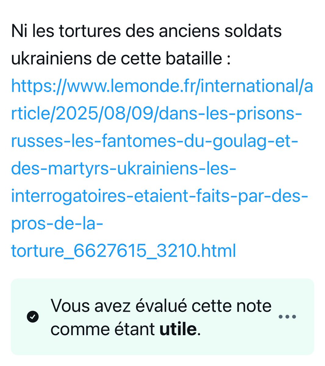Nathalie NAFO 🌹🐭 🇫🇷🇪🇺🇺🇦 (@souriceauparis) on Twitter photo 🛑 Note d’évaluation X non publiée pour l’instant sur le reportage de la honte👇👇👇
<a href="/franceinfo/">franceinfo</a> dans l’indécence complète en se comportant comme un agent du Kremlin et en occultant 👇👇👇
1- les milliers de morts
ohchr.org/fr/statements/…
fr.euronews.com/2024/02/08/ukr…
2- les 🛑 Note d’évaluation X non publiée pour l’instant sur le reportage de la honte👇👇👇
<a href="/franceinfo/">franceinfo</a> dans l’indécence complète en se comportant comme un agent du Kremlin et en occultant 👇👇👇
1- les milliers de morts
ohchr.org/fr/statements/…
fr.euronews.com/2024/02/08/ukr…
2- les
