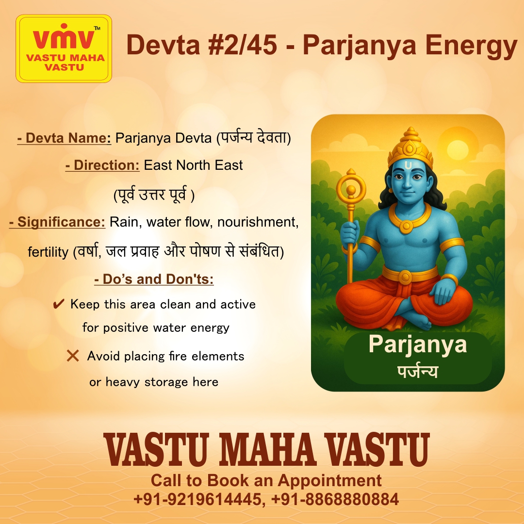 VastuMaha's tweet image. In Vastu Shastra, every corner in places is governed by a divine force. The East-North-East direction is blessed with the energy of Parjanya Devta, 
For Expert Vastu Consultation,
📞 Contact Us: +91-9219614445 | +91-8868880884  
🌐  vastumahavastu.com
 #vmv #VastuMahaVastu