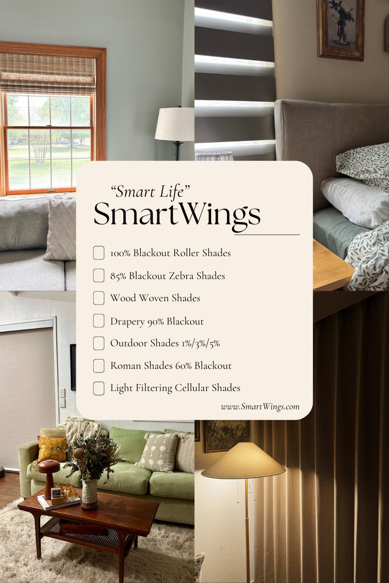 smartwingsteam's tweet photo. SmartWings is 2025 best smart shade.
Comment below and tell us the best type of shade you like.๐
๐https://t.co/bWaLAjQoJj
#smartwingshome #smartwingsteam #smarthome #blindandshade #interiordecor #houseupgrade https://t.co/hp4H3GqXot