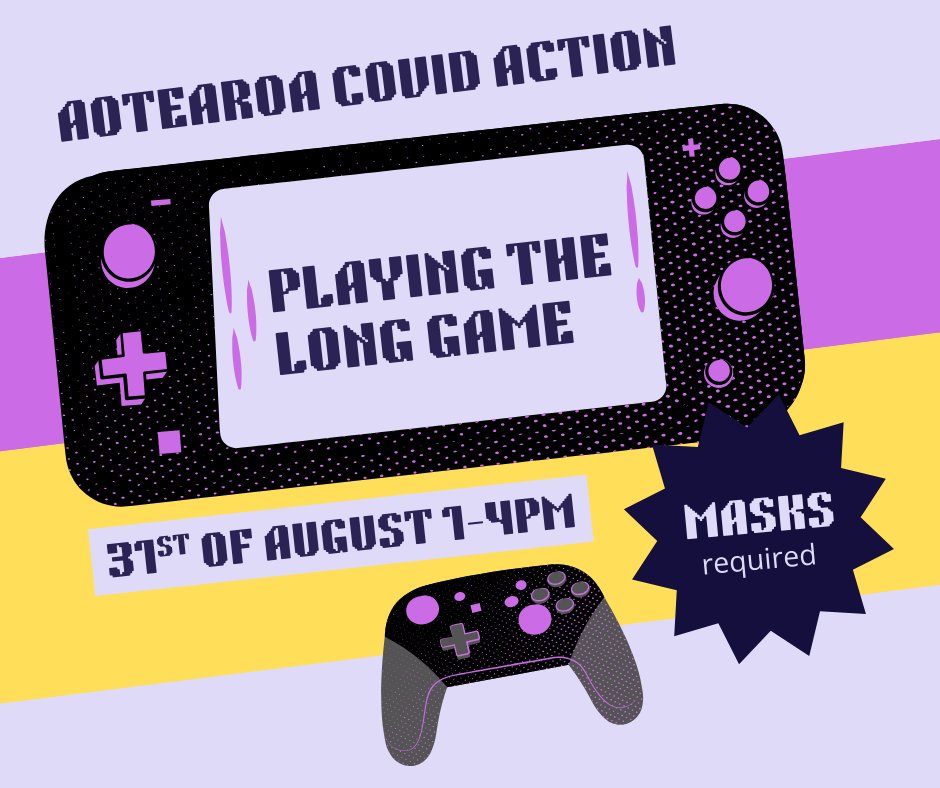 ACA is running an masks required social event in Auckland on August 31.  Please DM if you want to join us. 

Come along, play some casual board games, and get to know others who are taking precautions to stay safe from Covid