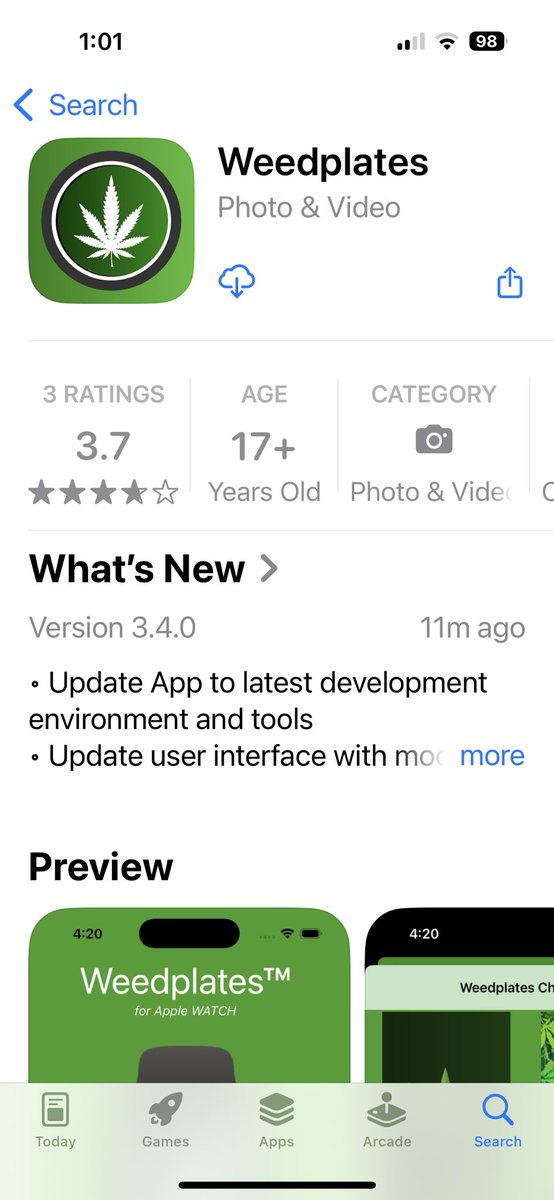 weedplates's tweet photo. Yes❗️Weedplates is back‼️ Apple has approved the App for distribution. Lets Party❗️👋🥳🎉🎈🎊 Now if Iwecould just sell 100,000 copies at .99 each❣️ Search the App store for Weedplates to install on iPhone now. Thank you, Thank you very much❗️🙏
#weedplates #apple #watch https://t.co/YBru7lOKKq