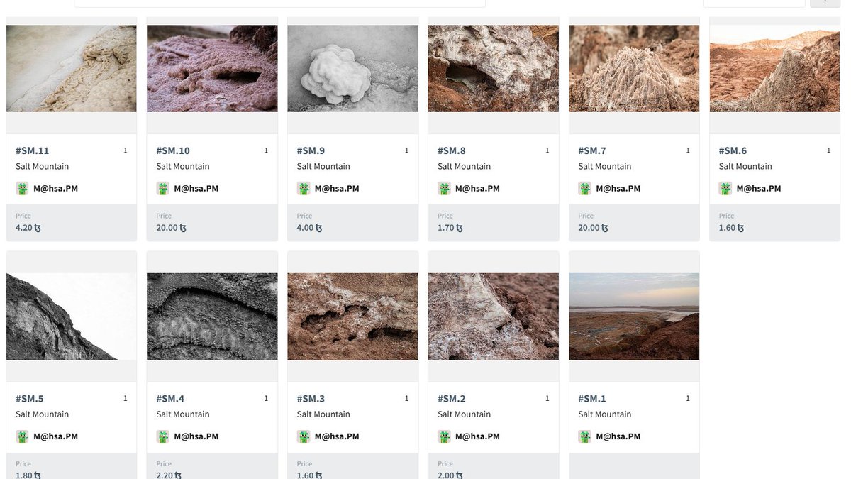 Good Morning Friends☀️
Salt Mountain #collection on <a href="/objktcom/">objkt</a> 
link🖇️
objkt.com/collections/KT…

#NFTs #NFTDrop #NFTartist #NFTCollectors #nft #TezosArts #TezosArts  #TEZOSTUESDAY