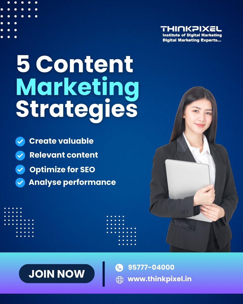 thinkpixelindia's tweet photo. Want to master content marketing?
Here are 5 proven strategies:
✔️ Valuable content
✔️ Relevance
✔️ SEO Optimization
✔️ Performance tracking
Join ThinkPixel – Learn from real experts!
👉 https://t.co/PyPNIOJlb0 | 📞 95777-04000
#ContentMarketing #DigitalMarketing https://t.co/5rUHBLtEM1