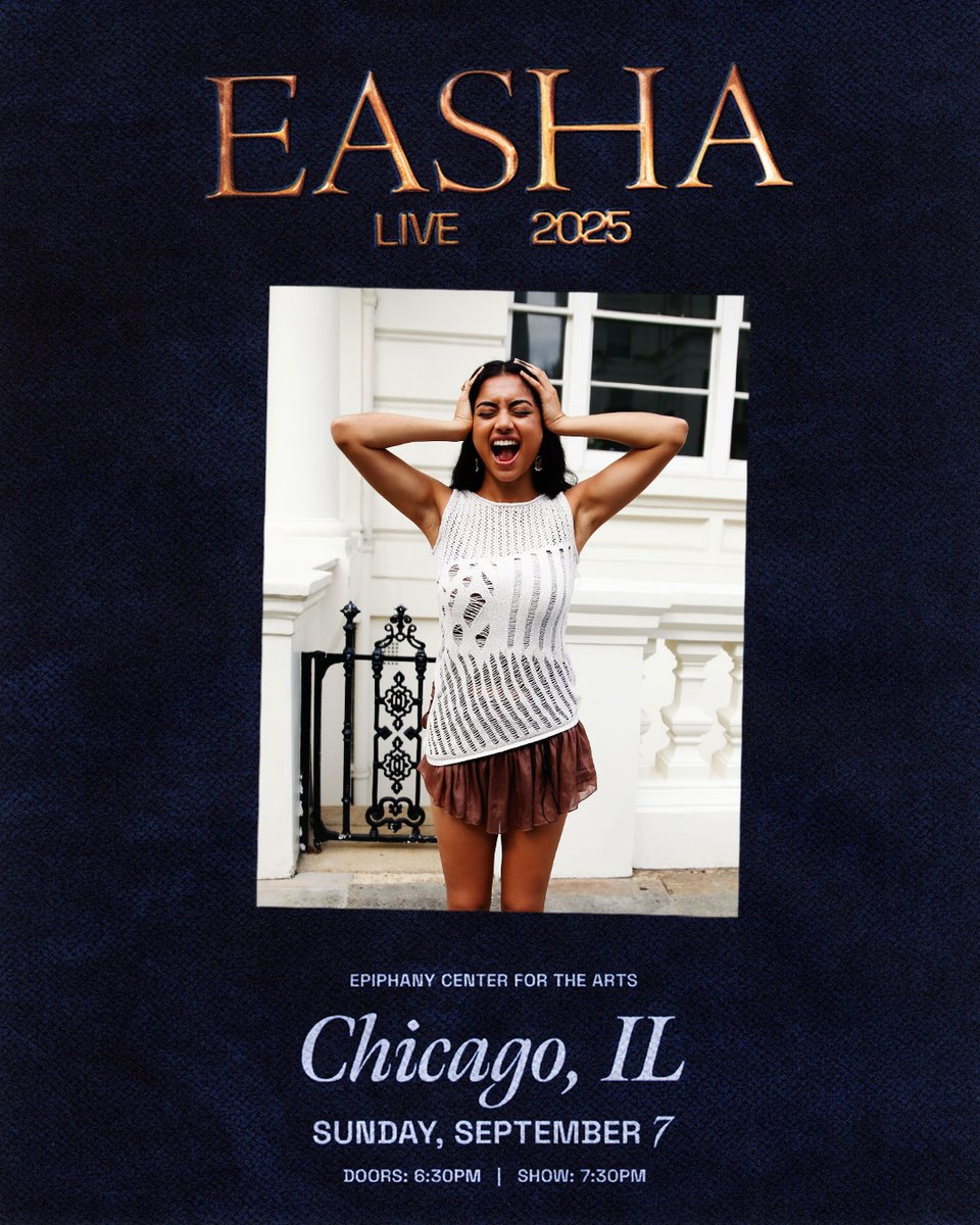 EashaMusic's tweet photo. CHICAGO!!! I'm coming to you live! 
TIX: https://t.co/HicKGN9TlB https://t.co/IIy1R8HDBl