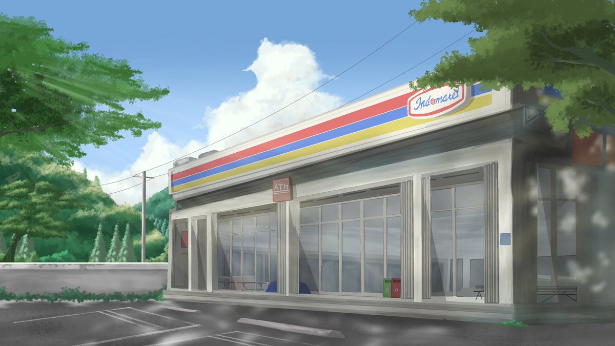 FnzzInk's tweet photo. Drawing indomaret anime style 

#digitalarts #indomaret #ibisPaintX #drawing #animebackground #backgrounddrawing #background https://t.co/kY2ngOFqGO