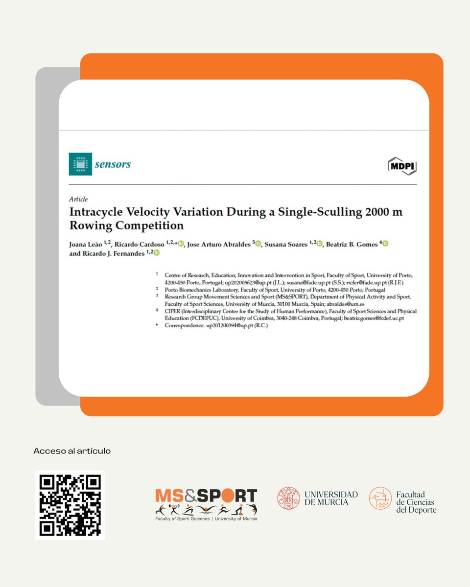 Nuevo publicación titulada Intracycle Velocity Variation During a Single-Sculling 2000 m Rowing Competition, en colaboración con grandes profesionales 
como <a href="/joanadsleao/">Joana Leão</a> @ricardo_cardoso75, y en <a href="/labiomep/">LABIOMEP</a> <a href="/fade_up/">aparna ghosh</a>, de la Universidade do Porto y de <a href="/ucoimbra/">Uelbertt Coimbra</a>
 <a href="/umucafd/">CAFD UMU</a> <a href="/UMUdivulga/">UMU Divulga</a>
