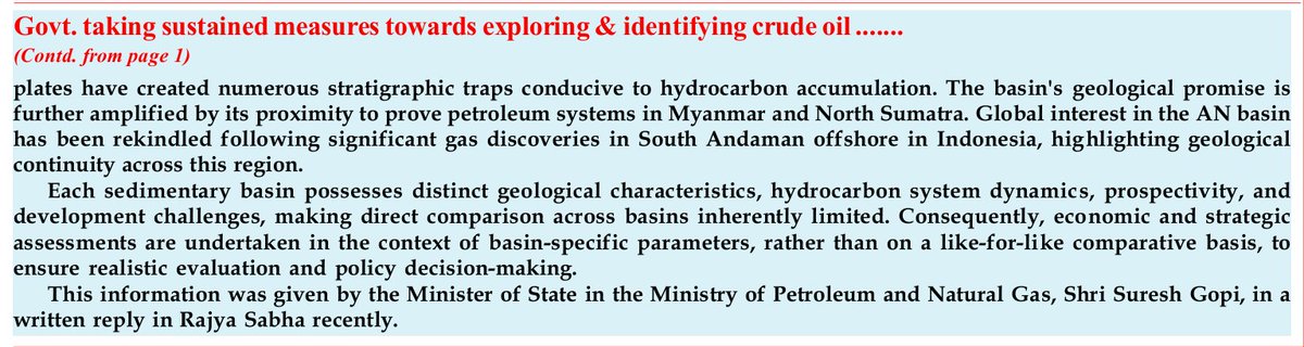 Lt. Governor's Secretariat-Media Cell, A&N Islands (@mediarn_ani) on Twitter photo #Gateway2IndoPacific
#IslandsDevelopmentAgency
<a href="/mygovindia/">MyGovIndia</a> taking sustained steps to unlock #Crude Oil & Hydrocarbon potential in the #AndamanNicobar Basin to boost energy security & cut import dependence. Under #HELP & #OALP, 8 blocks covering ~70,000 sq. km have been allocated #Gateway2IndoPacific
#IslandsDevelopmentAgency
<a href="/mygovindia/">MyGovIndia</a> taking sustained steps to unlock #Crude Oil & Hydrocarbon potential in the #AndamanNicobar Basin to boost energy security & cut import dependence. Under #HELP & #OALP, 8 blocks covering ~70,000 sq. km have been allocated