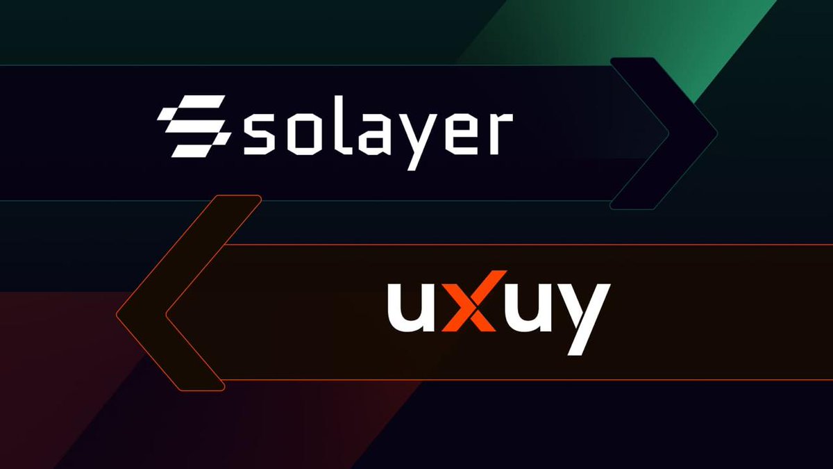 UXUY와 Solayer 파트너십 발표 그래픽
