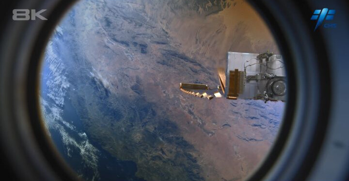 China’s first 8K-resolution space-shot film, Shenzhou 13, will be released nationwide on September 5. Filmed by Shenzhou-13 crew Zhai Zhigang, Wang Yaping, and Ye Guangfu, it tells the story of their six-month mission aboard the Tiangong space station.