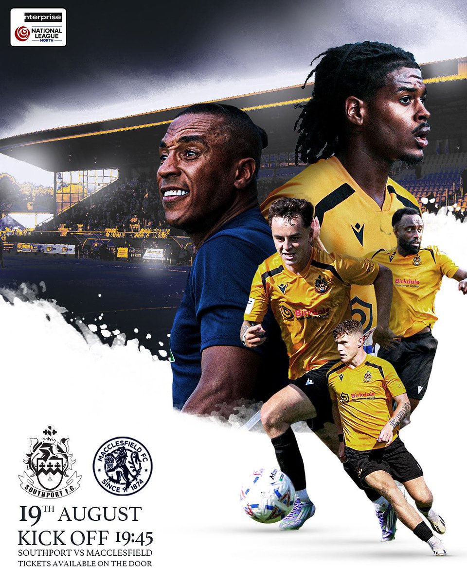 IT’S MATCHDAY 🟡

Tonight we take on <a href="/thesilkmen/">Macclesfield FC (C)</a> at home. 

🟡KICK OFF 19:45PM
🟡TICKETS ONLINE 
🟡TICKETS AVAILABLE FROM TICKET OFFICE

#ONEPORT